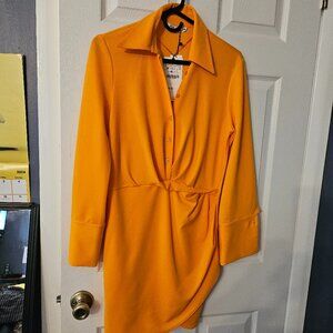 Zara orange mini dress
